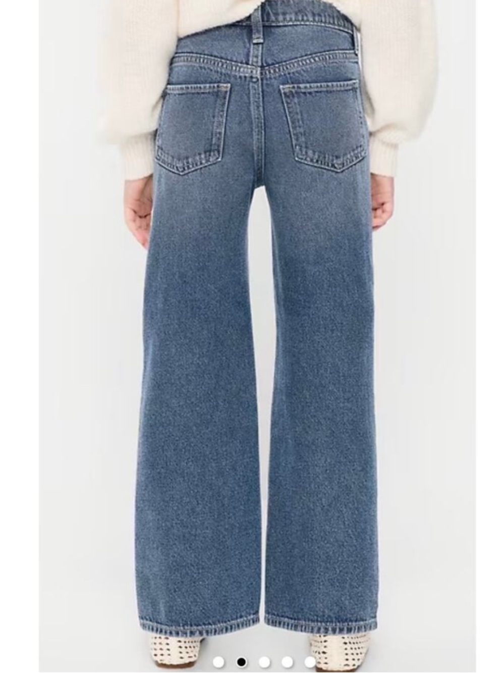 Old Navy High-Rise Wide-Leg Jeans in Denim Blue SZ 12